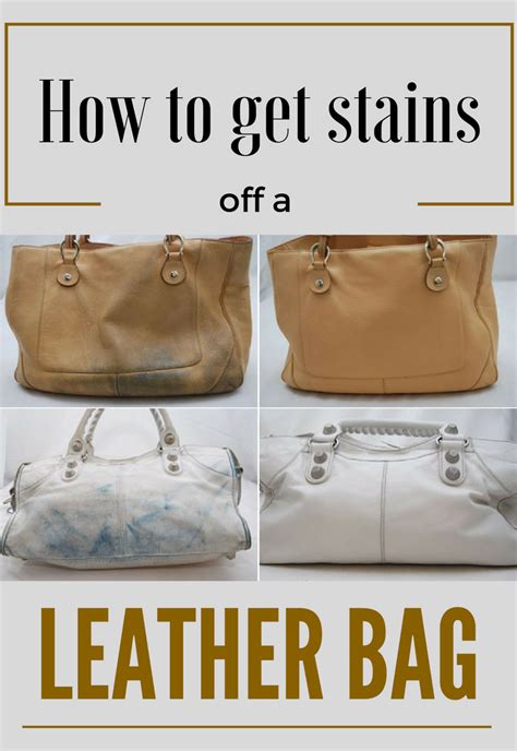 how to get stains off fake leather bag|removing stains from leather bags.